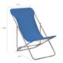 Tidyard Jeu de 2 Chaises de Plage Pliable (Inclinaison dans 3 Positions) en Acier et Tissu Oxford Bleu - Divers Couleurs aux Cho