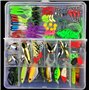 Leurres de pêche Kit avec Boîte à Outils Portable, RoseFlower 106 Pièces Flottante Set Appât de Pêche Hameçons Basse Accessoires