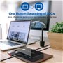 Rybozen Switch USB 3.0 Commutateur KVM 4 Ports pour 2 PC,Haute Vitesse 5 Gbps,USB KVM 2-Entrées 4-Sorties pour Clavier Souris Cl