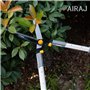 AIRAJ Cisailles à Haies Professionnel Télescopique Manuel 75-88CM,Lame en Acier SK-5,Poignée Ergonomique,Longueur Evolutive Exte