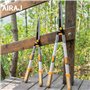 AIRAJ Cisailles à Haies Professionnel Télescopique Manuel 75-88CM,Lame en Acier SK-5,Poignée Ergonomique,Longueur Evolutive Exte