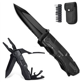 HONZIN Multi Usage Couteau Multi-Outils en Acier Inoxydable Outils Pince Couteau de Poche en Plein Air pour le Camping