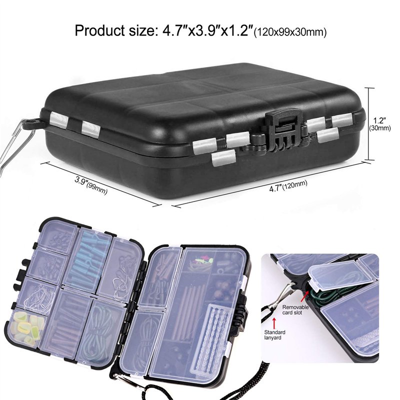 Image secondaire de 282pcs Leurres de Pêche Kit, Portable D'appâts de Pêche à la Carpe Tackle , Perles de Pêche,Longe, Grains de Maïs, Tubes en Caou