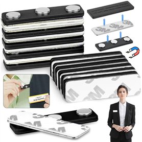 Srup 10 Pièces Badges Magnétiques Adhésifs