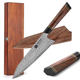 XINZUO 21.5cm Couteau de Chef en Acier Damas