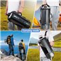 Douches solaires Camping Propulsé Solaire 12L TPU Portable Sac avec Tuyau Amovible Long et Pression Pompe Buse de Affichage de l