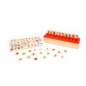 BSM Edufun - Boîte de tri 6 réglettes-Pédagogie Montessori - Jeu Educatif pour Enfant - Apprendre en s'amusant - Développe : cap