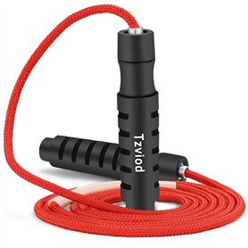 Corde à Sauter Sport Tzviod avec Roulement à Billes Jump Rope de Longueur Réglable Poignée ABS Antidérapante Adaptée à L'entraîn