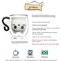 Qinhai Tasse Chat, Tasse a Cafe Double Paroi, Cadeau de Noël Original pour Femme Fille Epouse Maman Nounou Marraine Amie Enfant 