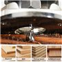 SpeTool Up&Down Fraise Defonceuse 6mm Diamètre de la tige Compression Fraise a Rainurer Fraise CNC Fraises en Spirale 22mm Longu