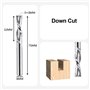 SpeTool Fraise Defonceuse 8mm Downcut Diamètre de la tige Fraise à Rainurer Longueur de coupe 32mm Fraise Spirale Fraise CNC HRC