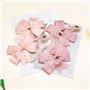 JOYOYO 40 pièces élastiques cheveux filles avec noeuds en ruban taille moyenne 9 cm, noeud cheveux fille chouchou cheveux fille
