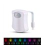 Temps de solde lumière LED pour WC 8 couleurs éclairage RGB salle de bain avec capteur crépusculaire