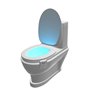 Temps de solde lumière LED pour WC 8 couleurs éclairage RGB salle de bain avec capteur crépusculaire