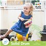 PlanToys Tambour pour Enfants - Jouet Musical en Bois dès 1 An - Batterie Enfant avec Maillet à Tête en Caoutchouc - Instrument 