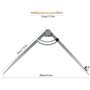 KINDPMA Compas de Mesure en Acier Professionnel Compas Pointe au Carbonne avec 5pcs Crayons Compas de Précision Réglage pour Cha