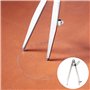 KINDPMA Compas de Mesure en Acier Professionnel Compas Pointe au Carbonne avec 5pcs Crayons Compas de Précision Réglage pour Cha