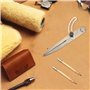 KINDPMA Compas de Mesure en Acier Professionnel Compas Pointe au Carbonne avec 5pcs Crayons Compas de Précision Réglage pour Cha