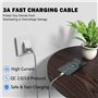Cordon Type C 3A Charge Rapide Nylon Tressé pour Samsung Galaxy S20 S21 S22 S23 Plus