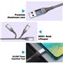 Câble Chargeur USB C [Lot de 4,1M+2M+2M+3M],Cordon Type C 3A Charge Rapide Nylon Tressé pour Samsung Galaxy S20 S21 S22 S23 Plus