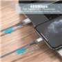 Câble Chargeur USB C [Lot de 4,1M+2M+2M+3M],Cordon Type C 3A Charge Rapide Nylon Tressé pour Samsung Galaxy S20 S21 S22 S23 Plus