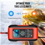 Husgw 12V/24V 10A Chargeur Batterie Lithium, Chargeur Batterie Voitures avec Écran Tactile, 11 Protections Charge&Fonction Répar