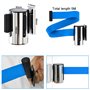 Aweisile 5M Barrière Sécurité Mural Mount Enrouleur Rétractable Barrière Ruban Barrière de Files d'attente Ceinture Controle Fou