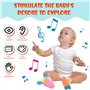 KroY PecoeD Bébé Poignet et Chaussettes Hochet, 4 Pcs Hochet Bebe Bell Strap Poignet et Pied Finder Jouets d'éveil pour Tout-pet