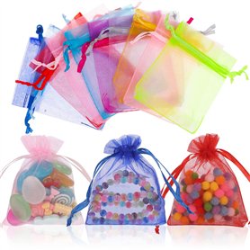 KroY PecoeD 50 Pcs Sachets Organza Coloré