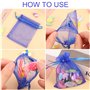 KroY PecoeD 50 Pcs Sachets Organza Coloré, 7 x 9 cm Organza Gift Bags Bijoux Pochette Cadeau en Organza, Sachet Bonbon Organza, 