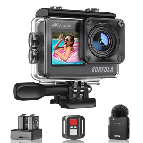 Surfola Caméra Sport SF530 Étanche 4K 60FPS