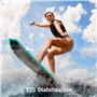 Surfola Caméra Sport SF530 Étanche 4K 60FPS, WiFi Appareil Photo avec EIS, Microphone sans Fil, Double Écran, Ensemble de 2 Pile