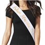 Écharpe EVJF en Polyester Blanche Bride To Be Ceinture Bande Ruban Accessoire Déguisement Décoration Party pour Enterrement de V