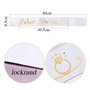Écharpe EVJF en Polyester Blanche Bride To Be Ceinture Bande Ruban Accessoire Déguisement Décoration Party pour Enterrement de V