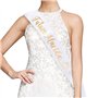 Écharpe EVJF en Polyester Blanche Bride To Be Ceinture Bande Ruban Accessoire Déguisement Décoration Party pour Enterrement de V