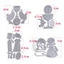 MEJOSER 4 Sets Matrices de Découpe Scrapbooking Baptême Cutting Dies Noël Pochoir Carbone pour Papier Carte Anniversaire Fête Ma