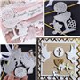 MEJOSER 4 Sets Matrices de Découpe Scrapbooking Baptême Cutting Dies Noël Pochoir Carbone pour Papier Carte Anniversaire Fête Ma