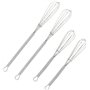 Wingsflying Lot de 4 mini fouets de cuisine en fil de fer pour œufs