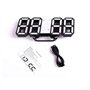 DELIPOP Horloge Murale Numérique LED 3D 21,5CM, Réveille-Matin LED Digital avec 3 Niveaux de Luminosité Réglables Fonction, Horl