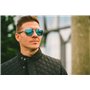 Revo Lunettes de soleil Harrison : Lentille en verre cristal polarisé avec monture en métal Navigator, monture en bronze à canon