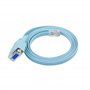 CERRXIAN Câble RJ45 vers port série 9 broches DB9 femelle RS232 vers RJ45 mâle Cat5 Ethernet LAN Rollover Console Câble pour app