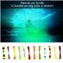 Silicone Caoutchouc Jupe 50 Brins Jig Lure Jupes Jupe De Pêche Souple Leurres Barbe DI