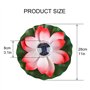 jindaaudio 4 Pièces Lampe Lotus de Bassin Flottant, Lampes Solaires à Capteur de lumière, Lampes de Pelouse étanches Extérieures