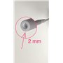 TESMED 4 électrodes de qualité supérieure mm. 50 x 100, adaptés à toutes les marques avec câbles à fiche de 2 mm, auto-adhésifs,