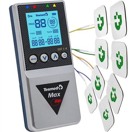 TESMED Max 830: Electrostimulateur Musculaire Professionnel Tens/EMS/Massage avec Stimulation Séquentielle