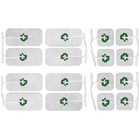 TESMED All Body Set de 16 Électrodes (8 Électrodes 50x50mm + 8 Électrodes 50x100mm) Compatibles avec Toutes Les Marques d'Électr
