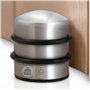 H&S Bloque Porte Acier Inoxydable - Cale Mobile Facile à Installer - Butee de Porte avec Anneaux de Protection en Caoutchouc - B