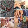 Cordon Elastique, Fils Cordon Elastique Multi-Couleur, 18 Couleurs 90 Mètres Corde Elastique pour Bijoux Bracelet Collier Bricol