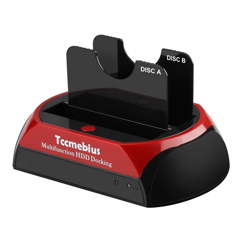 Tccmebius USB 3.0 Station d'accueil pour Disque Dur, TCC-S868-DE USB 3.0 à SATA IDE Dual Slots Boîtier de Disque Dur Externe, po