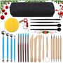 Viesap 25 Pcs Outil Modelage Clay Sculpting Tools Outil Modelage Argile Outil Sculpture Modelage Outil Modelage Silicone
